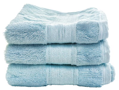 an image of a stack of blue towels representing a free clothing item available from Community Threads