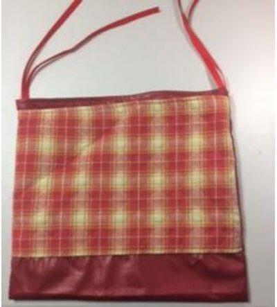 A photo of a side wheelchair tote - an available free handcrafted item from Community Threads