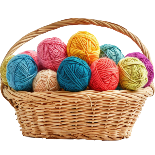 A basket of yarn representing Resources for Members of Community Threads.